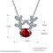 New Fashion Christmas Necklace Cute Red Cubic Zirconia Antlers Long Necklace For Women Girl  Chain Necklaces &#x26; Pendants